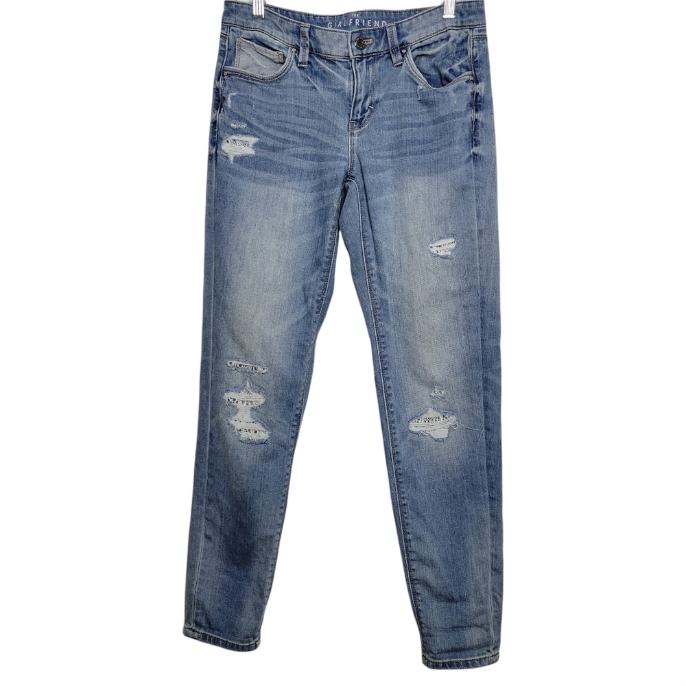 WHITE HOUSE BLACK MARKET The Girlfriend Medium Wash  Denim Blue Jeans Si…